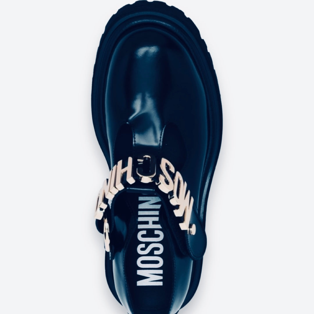 MOSCHINO CHUNKY-LETTERING SHOES